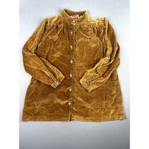 Finity Women's‎ S Vintage Joseph Magnin Butterscotch Velour Long Sleeve Blouse